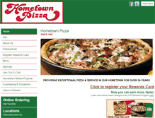 Tablet Screenshot of hometownpizza.com